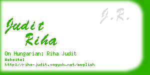 judit riha business card